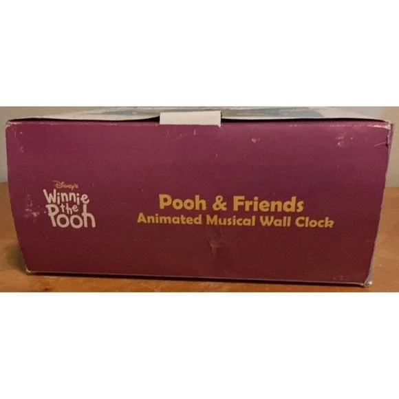 Disney Pooh And Friends Animated Musical Wall Clock In Box Vintage RARE